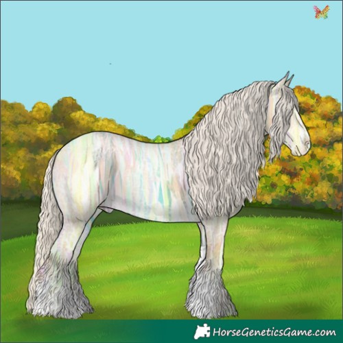 Horse Color:Silver Sable Cream Champagne Ice Dun Sabino 