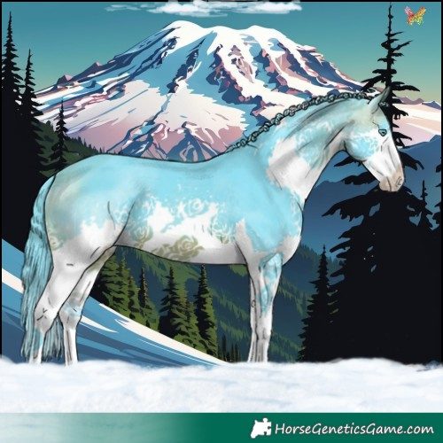 Horse Color:Watercolor Brown Splash Tobiano 