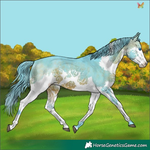 Horse Color:Watercolor Brown Splash Tobiano 