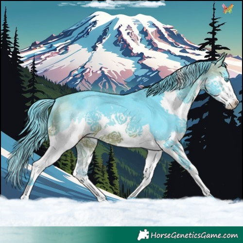 Horse Color:Watercolor Brown Splash Tobiano 