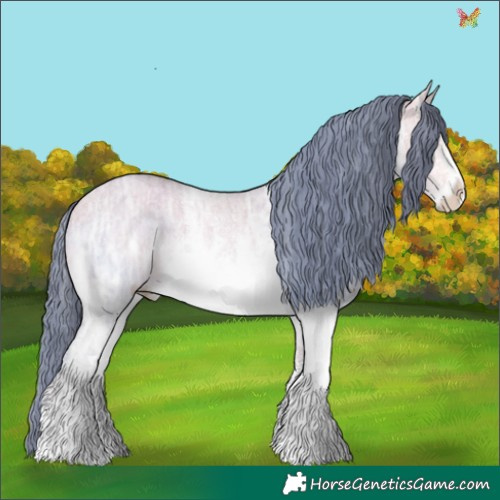 Horse Color:Watercolor White Spotted Sable Champagne Ice Dun Sabino 