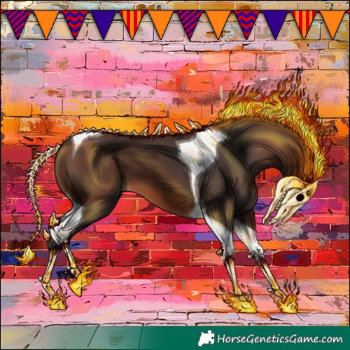 Horse Color:Brown Tobiano 