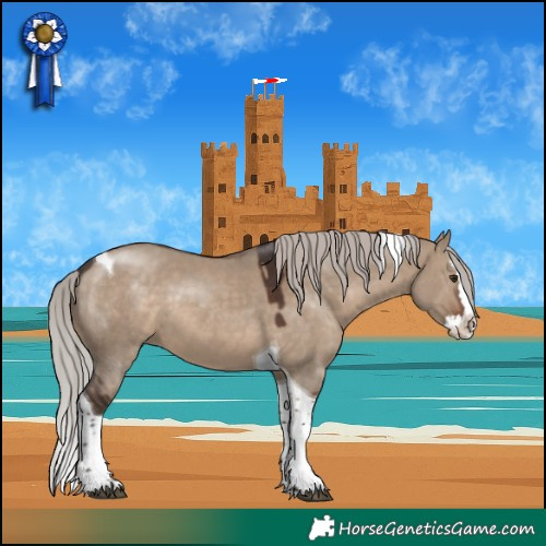 Horse Color:Silver Brown Dun Sabino Splash Tobiano 