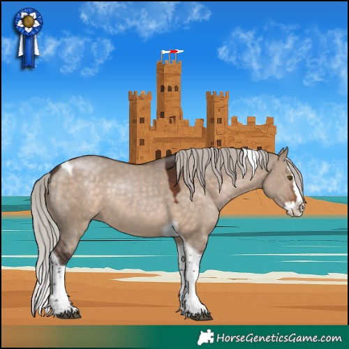 Horse Color:Silver Brown Dun Sabino Splash Tobiano 