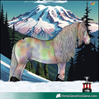 Horse Color:Nacre Silver Bay Onyx Tobiano 