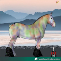 Horse Color:Nacre Silver Bay Onyx Tobiano 