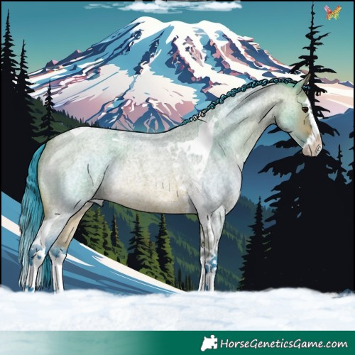 Horse Color:Watercolor Bay Roan Dun Splash Tobiano Rabicano 