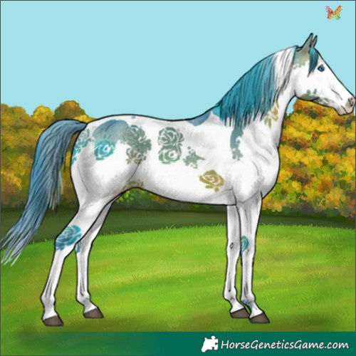 Horse Color:Watercolor Brown Splash Tobiano 