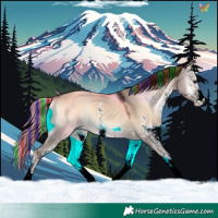 Horse Color:Painted White Spotted Liver Red Dun Onyx
