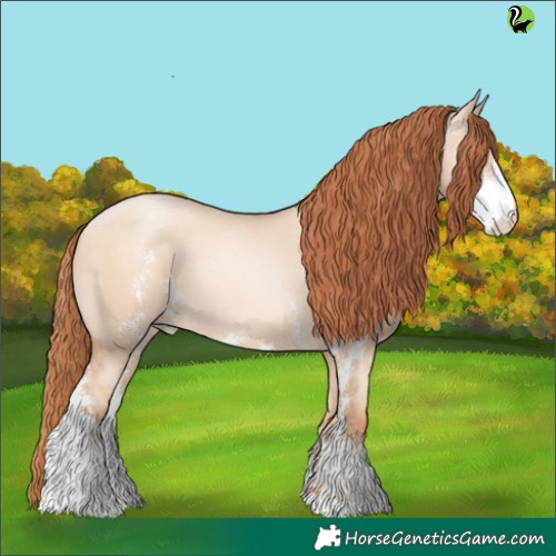 Horse Color:Sable Champagne Pearl Dun Sabino 