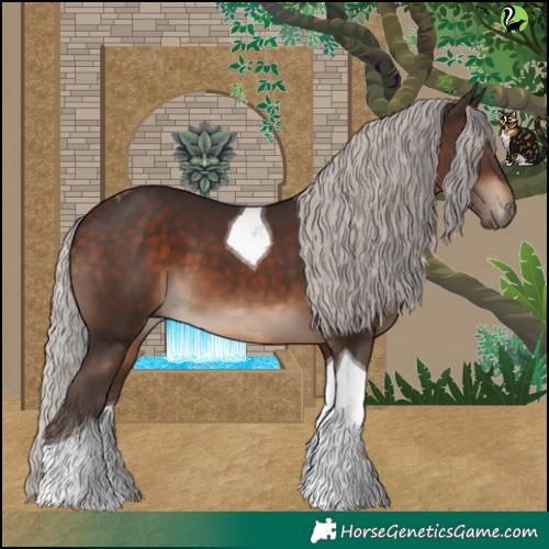 Horse Color:Silver Brown Tobiano 