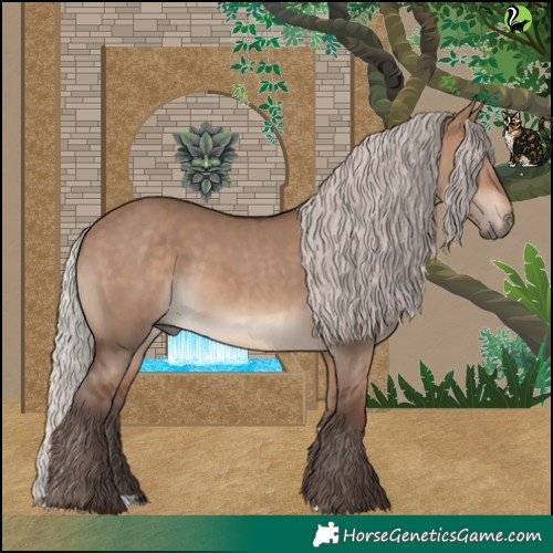 Horse Color:Silver Brown Dun Rabicano 