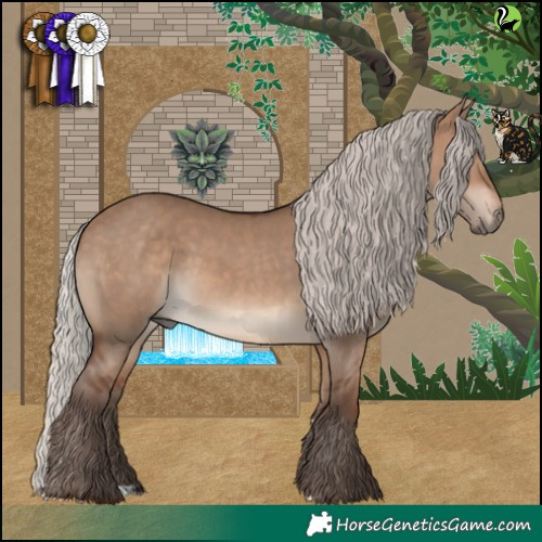 Horse Color:Silver Brown Dun Rabicano 