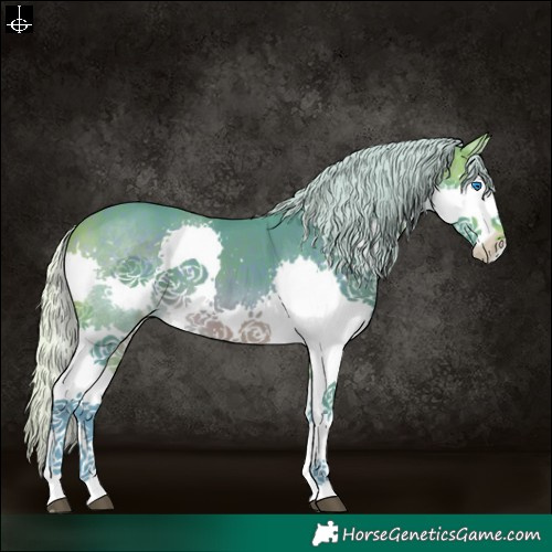 Horse Color:Watercolor White Spotted Silver Buckskin Splash 