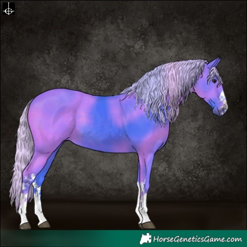 Horse Color:Watercolor White Spotted Silver Brown 