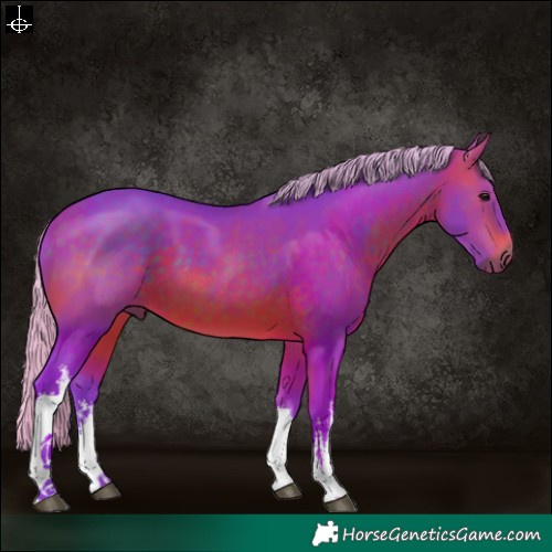 Horse Color:Watercolor White Spotted Silver Brown 