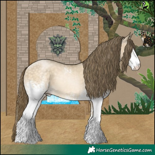 Horse Color:White Spotted Buckskin Pearl Dun 