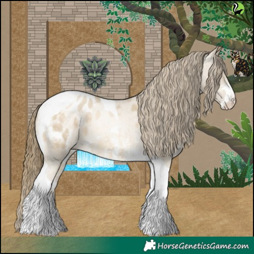 Horse Color:Buckskin Pearl Dun Sabino Tobiano Blanket 