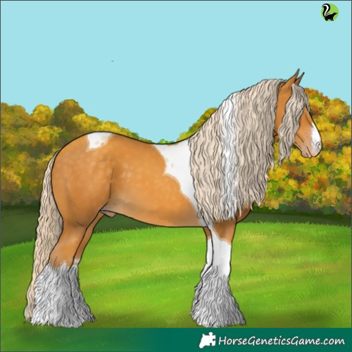 Horse Color:White Spotted Gold Cream Champagne Tobiano 