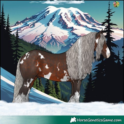Horse Color:White Spotted Silver Brown 