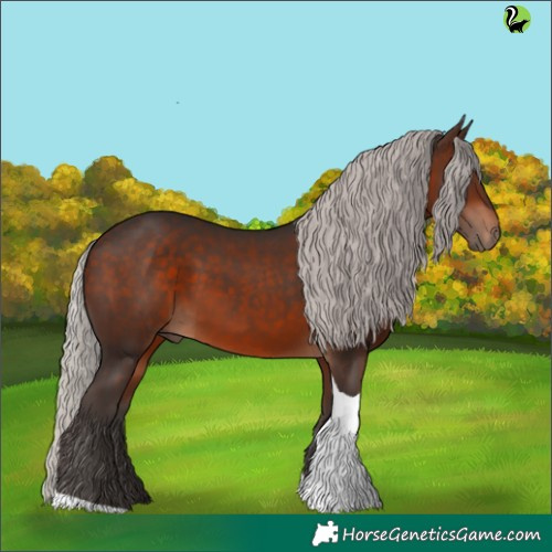 Horse Color:Silver Brown Tobiano 