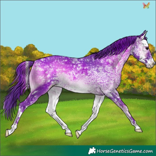 Horse Color:Watercolor Smoky Blue Onyx Ice Splash 