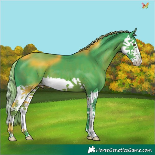 Horse Color:Watercolor Liver Chestnut Splash 