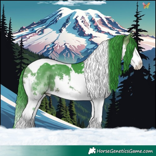 Horse Color:Watercolor Bay Splash Tobiano 