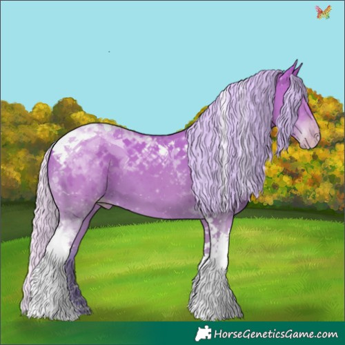 Horse Color:Watercolor Silver Amber Champagne Tobiano 