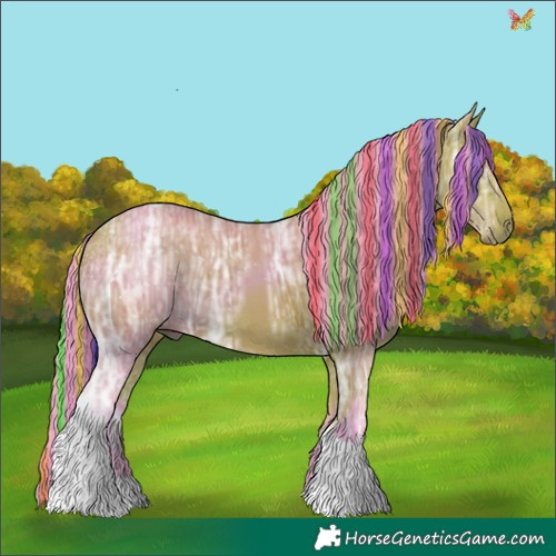 Horse Color:Painted Watercolor Bay Ice Tobiano 