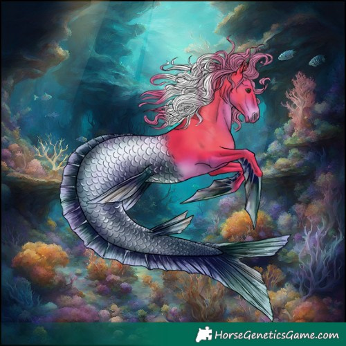 Horse Color:Watercolor Liver Chestnut Tobiano Rabicano 