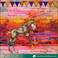 Horse Color:Amber Champagne Tobiano