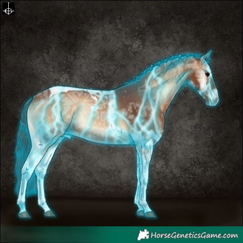 Horse Color:Thunderstruck Bay Ice Onyx Tobiano 