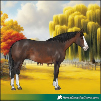 Horse Color:Brown Splash