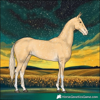 Horse Color:Palomino Tobiano Snowflake Varnish