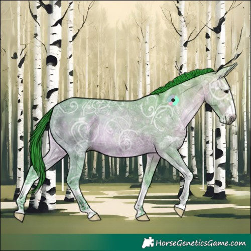 Horse Color:Gray Watercolor Bay Ice Sabino 
