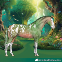 Horse Color:Watercolor Bay Splash Appaloosa 