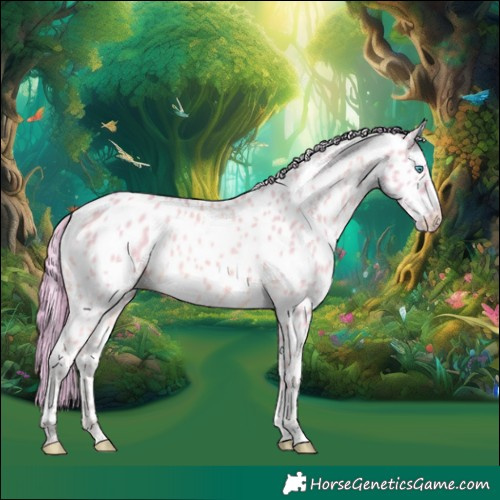Horse Color:Watercolor Perlino Dun Appaloosa 