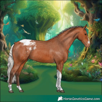 Horse Color:Silver Bay Tobiano Varnish
