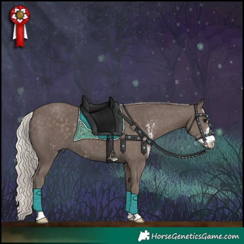 Horse Color:Silver Black Sabino 