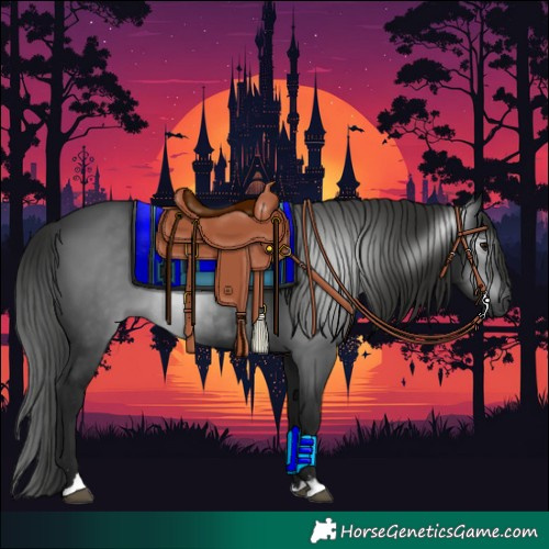 Horse Color:Gray Black 