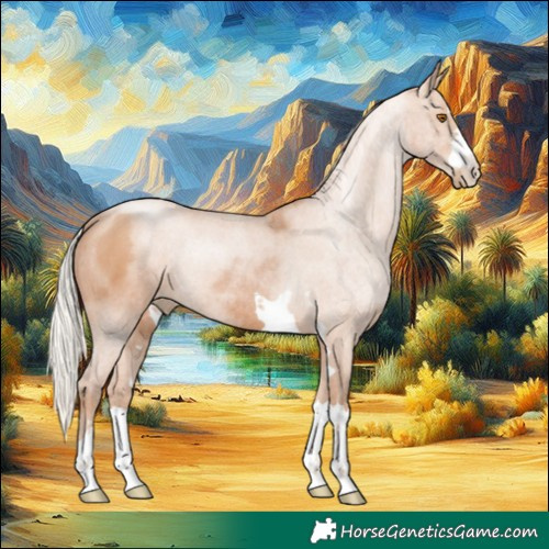 Horse Color:Silver Black Pearl Rabicano 