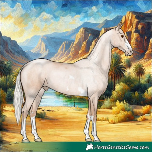 Horse Color:Silver Black Pearl Rabicano 
