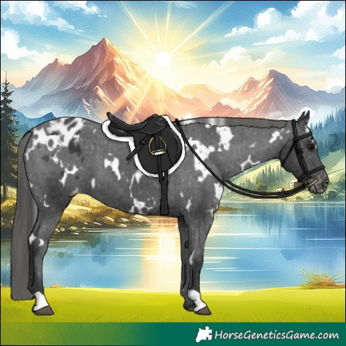 Horse Color:White Spotted Black Appaloosa 