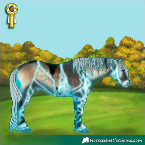 Horse Color:Void Thunderstruck Silver Brown Onyx Tobiano 