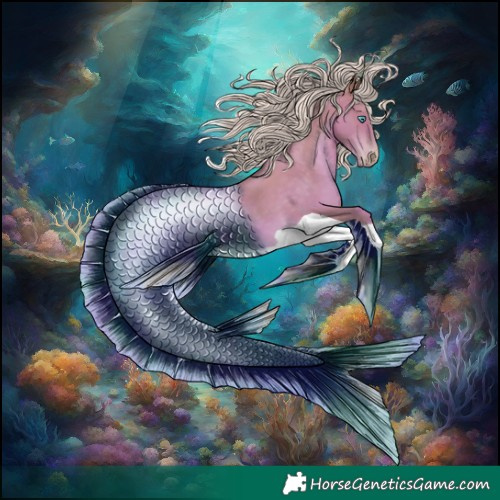 Horse Color:Gray Watercolor Palomino Pearl Tobiano Rabicano