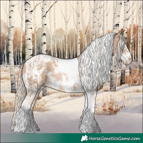 Horse Color:Chocolate Palomino Pearl Tobiano Frame  and Chocolate Palomino Pearl Tobiano Frame 