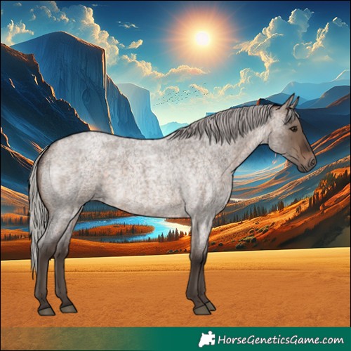 Horse Color:Silver Brown Roan Dun 