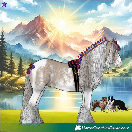 Horse Color:White Spotted Silver Brown Dun Tobiano