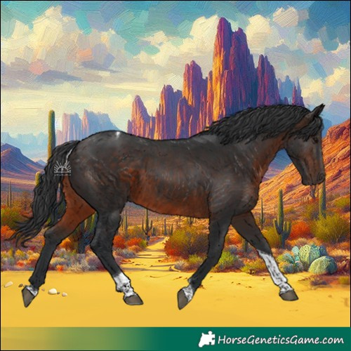 Horse Color:Brown Tobiano 